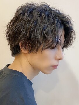 エリマ 調布(elima) ツイストスパイラルパーマメンズマッシュセンターパートウルフ