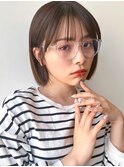 ボブ/前髪カット/縮毛矯正/イルミナカラー/韓国風