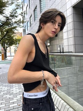 ランズ(LANDS) カルマヘア/センターパート/ウルフヘア/メンズメッシュ【梅田】