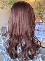 アチーブティルスマートサロン 豊川末広通店(achieve till Smart Salon)&nbsp;透明感カシスブラウンブリーチダブルカラーゆるふわウェーブ巻き