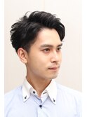 ツーブロ爽やかビジネスパートショートスタイル
