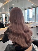 ココアピンクブラウン/ブリーチカラー/髪質改善/韓国風