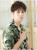 mod's姪浜/ツーブロックパーマ束感刈り上げフェザーショートh