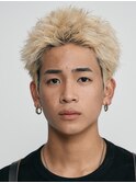 仙台スパイキーショートハイトーンブリーチカラー刈り上げなし