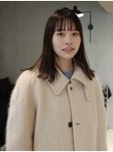 セミロング×ラベンダーブラウン
