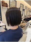 オリーブブラウン/イルミナカラー/髪質改善/ぱっつんボブ