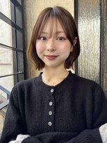 ミンクス 青山店(MINX) 【MINX 土屋】ぱつっとボブ×顔まわりで耳掛けも可愛く
