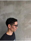 オールバックパーマ