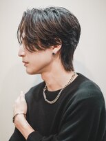 ルーストデラックス 京都河原町三条(ROOST dx)&nbsp;MEN’S/リバースセンターパート/ニュアンスパーマ/河原町