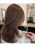 【bloom】外ハネセミディ☆うる艶ラベンダー