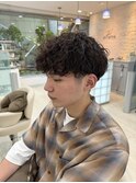 波巻きパーマ