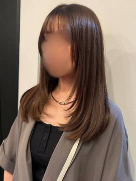 リアン 横須賀中央店(Lien) レイヤーカット 顔周りカット ブラウンベージュ 髪質改善 20代