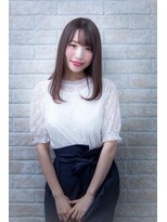 ヘアーアートシフォン 池袋西口店(Hair art chiffon)&nbsp;ミニマムボブモードジグザグバング3Dカラーノットヘアブルージュ