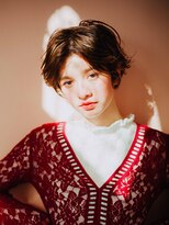 アイナ 浅草美容院(Aina) センター分けウエービーショート◎30代40代50代