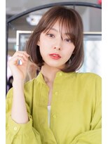 メーヴェ(Mowen) mowen×外ハネミディアム×ラフウェーブ×モカベージュ