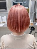 ピンクカラーペールピンクピンクベージュ薄ピンクボブ