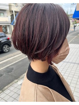 ラトリエコンタン(L´atelier Content) ピンクブラウン×大人かわいいショートボブ