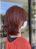 ラッキーヘア 加古川(Lucky Hair)&nbsp;レディッシュカラー☆ウルフスタイル【芝崎】