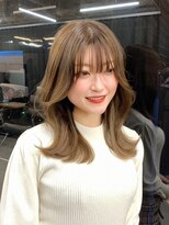 アリュウル 表参道 青山(Allure)&nbsp;くびれ　韓国ヘア　32ミリ　20代ミディアム　前髪　水越