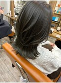 艶髪ハイライトカラー髪質改善トリートメントくびれミディ渋谷