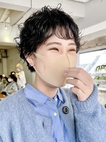 ソーコ 渋谷(SOCO)&nbsp;大人かわいい黒髪パーママッシュショートパーマボブ黒髪ショート