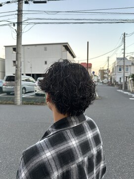 エッジ ヘア メイク(edge hair +make) 波巻きパーマ/スパイラル/メンズパーマ