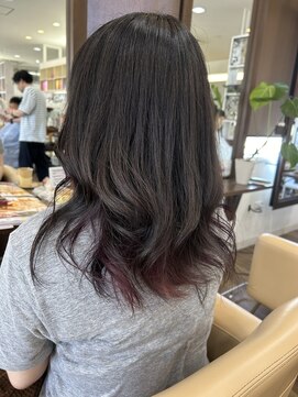 ジッピー ヘアーコレクション レッドパープルインナーカラー　艶ブラック