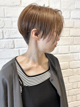 モリオ フロム ロンドン 成増店 【morio成増/ムラマツ】前髪なしベージュハンサムショート