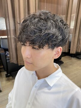 クレス 武蔵浦和店 無造作シャドウパーマスパイラルパーマメンズマッシュ刈り上げ