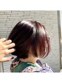 アッシュ 武蔵境店(Ash)&nbsp;春っぽい深み赤カラーに毛先に重さを残したボブスタイル
