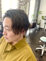 ヘアーメイクロージー 八軒店 (HAIR MAKE ROSY)&nbsp;ツイストスパイラルパーマツーブロックマッシュメッシュフェード