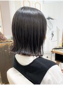 切りっぱなしボブ/朝楽スタイル/ブルーブラック【横浜】k