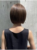 くせ毛多毛ボブ前下がり大人40代