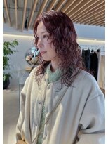 アオイ(aoi.)&nbsp;【ロングパーマ/レイヤーパーマ/ピンクブラウン/30代/福岡薬院】