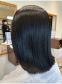 ミルクティーベージュダブルカラーケアブリーチ顔まわりレイヤー