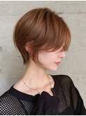 ショート/丸みショート/くびれヘア/縮毛矯正/夏/大人かわいい