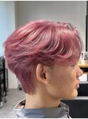 ピンクシルバーニュアンスセンターパート