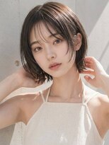 ヴェイン 渋谷(vain)&nbsp;ショートボブ シースルーバング 外ハネ 美髪 フェイスレイヤー