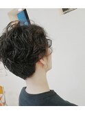 メンズ　マッシュ風×スパイラルパーマ