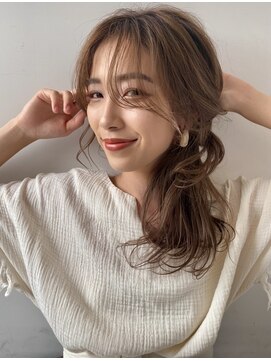 ジエクト 本店(The Ect) フォギーベージュ×ヘアアレンジ×透け感ヘア×チョコレート