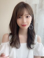 アフロート ディル(AFLOAT D'L)&nbsp;20代30代40代小顔ワンカール シースルーバング ベージュカラー