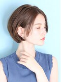 40代50代似合わせ小顔美髪シアーカラーカールショート