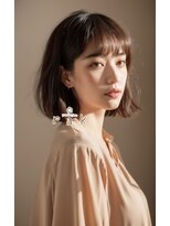 ラクヘアー 六本松店(rak hair) 無造作ミディアムボブ