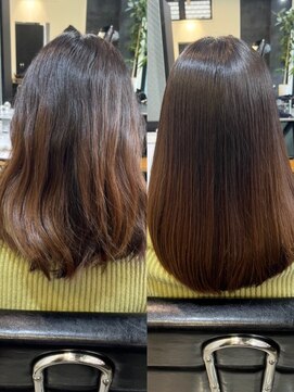 リブロ(LiBro) 美髪ココアベージュ暗めカラーこなれミディダークアッシュ