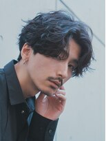 レタッチ バイ フィフス 天神大名(RETOUCH by fifth)&nbsp;福岡天神ゆるめシャドウパーマメンズマッシュウルフカット緩め