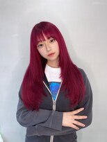 ラピス 渋谷本店(Lapis) レッドカラー/チェリーブラウン/レイヤーカット/ミニウルフ