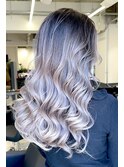 クラゲヘア前下がりボブミルクティーグレージュバレイヤージュ