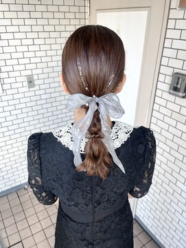 フェリーチェ(Felice) 編みおろし タイトヘア 金箔ヘア 参列ヘア イベントヘア