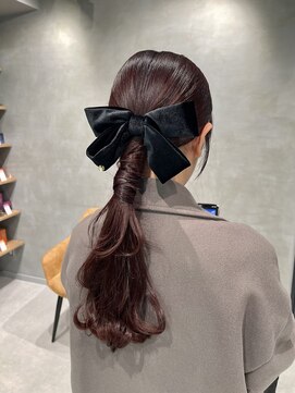 シャルムバイケンジ(Charm.by KENJE) 【ローポニーテール】結婚式/銀座/ヘアセット/アレンジ