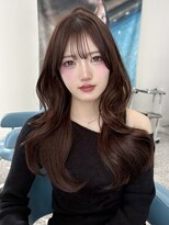 ボタン 熊本(VOTAN)&nbsp;韓国ヘア/レイヤーカット/前髪/顔まわり/チョコレート/ブラウン
